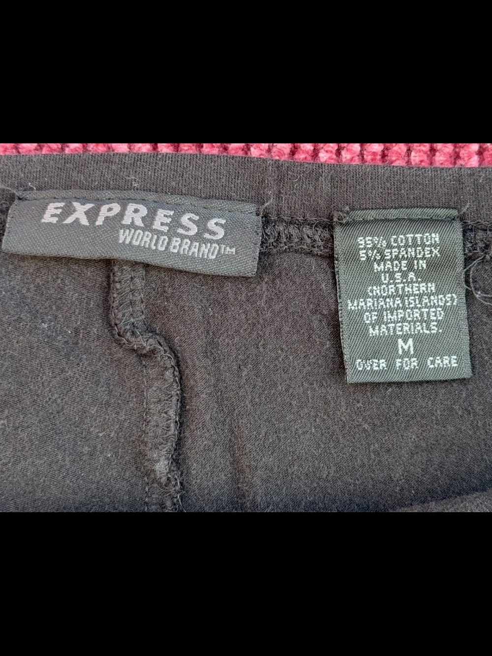 Express Black Ribbed Mini Skirt - Picture 4 of 4
